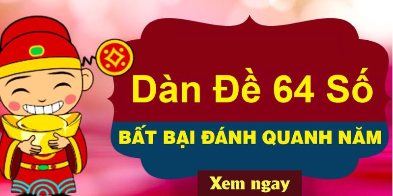 Dàn đề bao gồm 64 số có thể đánh hàng ngày